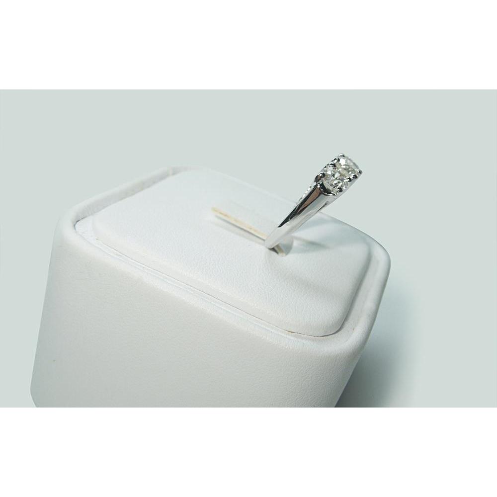 2.25 Ct. Round Genuine Diamond Three Stone Style Ring White Gold New