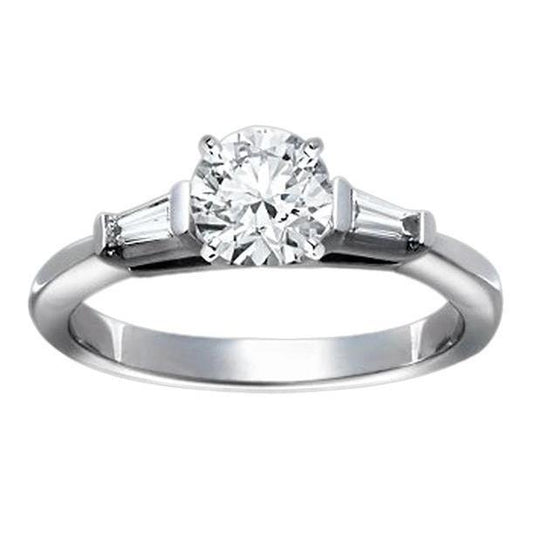 2.25 Ct. Three Stone Natural Diamond Ring White Gold New