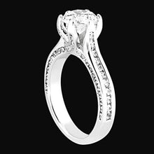 Round Natural Diamond Engagement Ring Women Gold Jewelry
