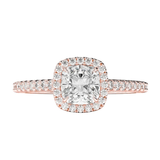 natural round diamond 2.30ct ring front view