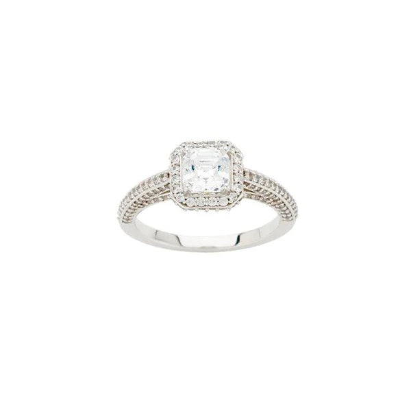 2.31 Carats Asscher Natural Diamond Solitaire Engagement Ring Jewelry New