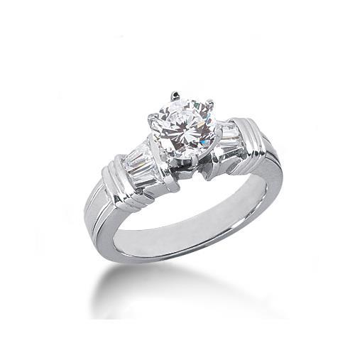 2.31 Ct Real Diamonds Anniversary Ring White Gold Three Stone