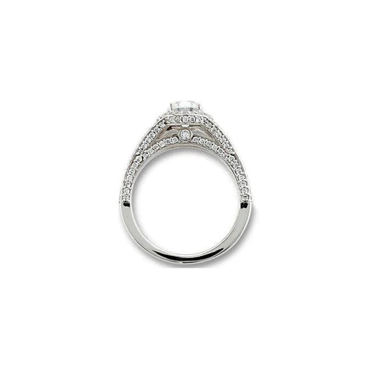 natural round diamond 2.35ct ring side angle