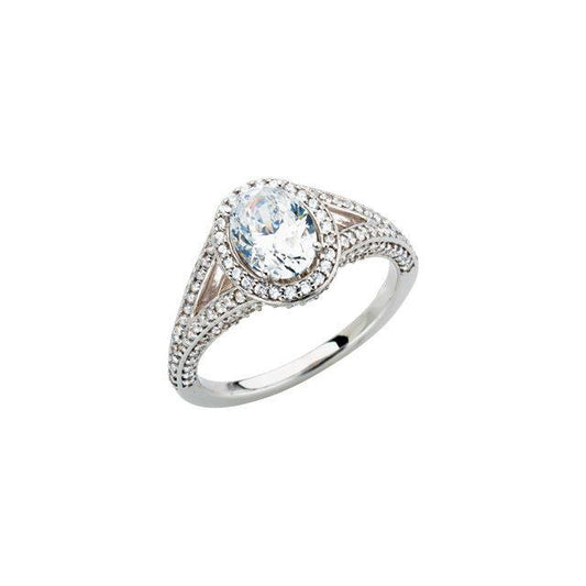 natural round diamond 2.35ct ring front view