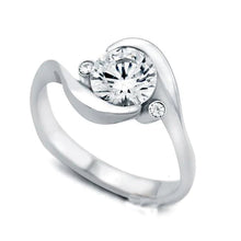 2.40 Carats 3 Stone Style Real Diamond Engagement Ring White Gold 14K