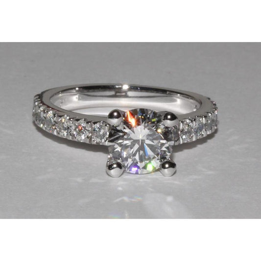 2.40 Ct. White Gold Diamond Engagement Ring Accents