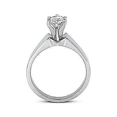 Marquise Real Diamond Thick Shank Ring