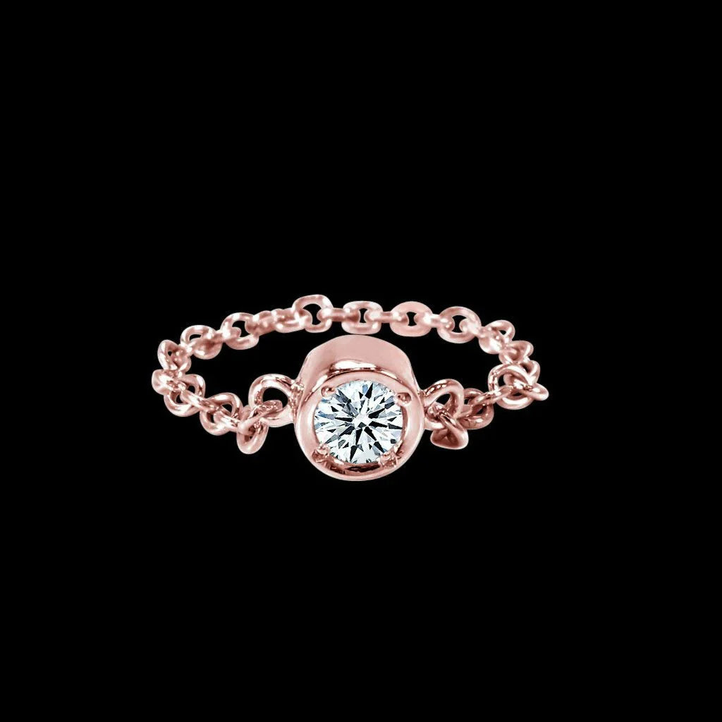 2.5 Carat Yards Natural Diamond Bracelet Chain Style Rose Gold By Pink Gold
