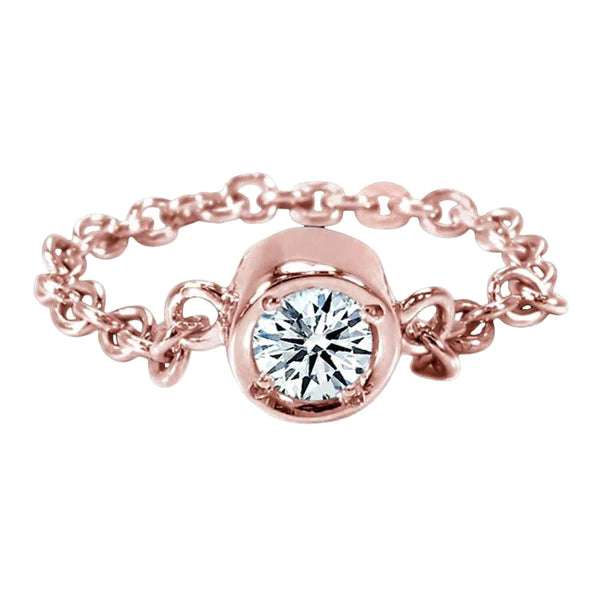 2.5 Carat Yards Natural Diamond Bracelet Chain Style Rose Gold By Pink Gold