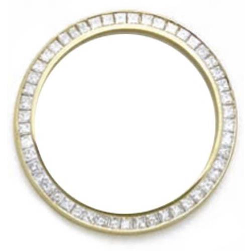2.5 Ct Custom Real Princess Diamond Bezel To Fit Rolex Datejust Watch 36 mm