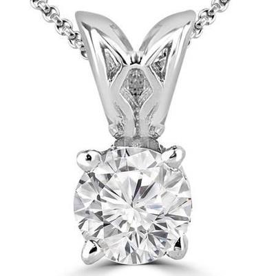 2.5 Ct Gorgeous Round Cut Real Natural Earth Mined Diamond Solitaire Pendant