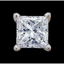 2.5 Ct. Princess Real Diamond Stud Earring White Gold 14K