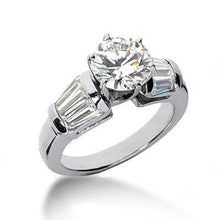 2.50 Carat Real Natural Earth Mined Diamonds Ring 3 Stone Style Engagement Ring