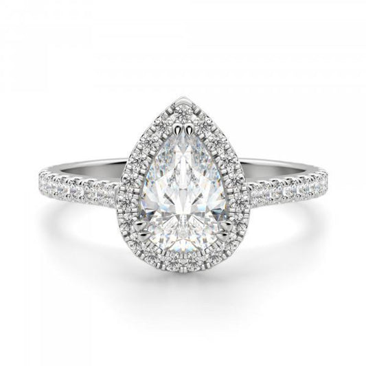 natural round diamond 2.50ct ring front view