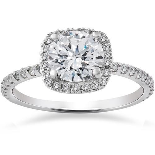 natural round diamond 2.50ct ring front view
