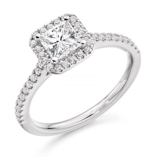 natural round diamond 2.50ct ring front view