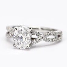 2.50 Carats Oval Cut Real Diamond Engagement