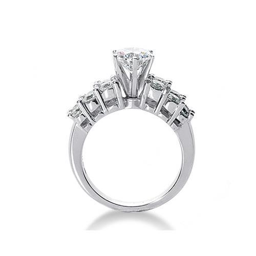 natural round diamond 2.50ct ring side angle