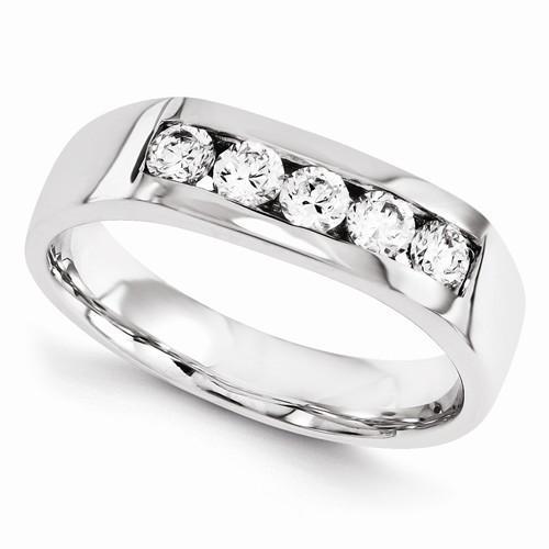 2.50 Carats Real Diamond Anniversary Wedding Band White Gold New