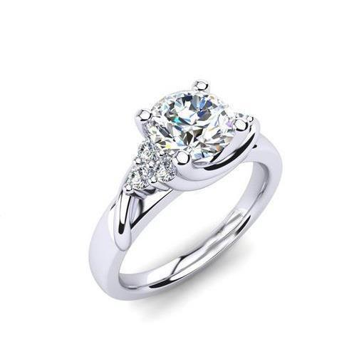 2.50 Ct Genuine Diamonds Anniversary Ring With Accents White Gold