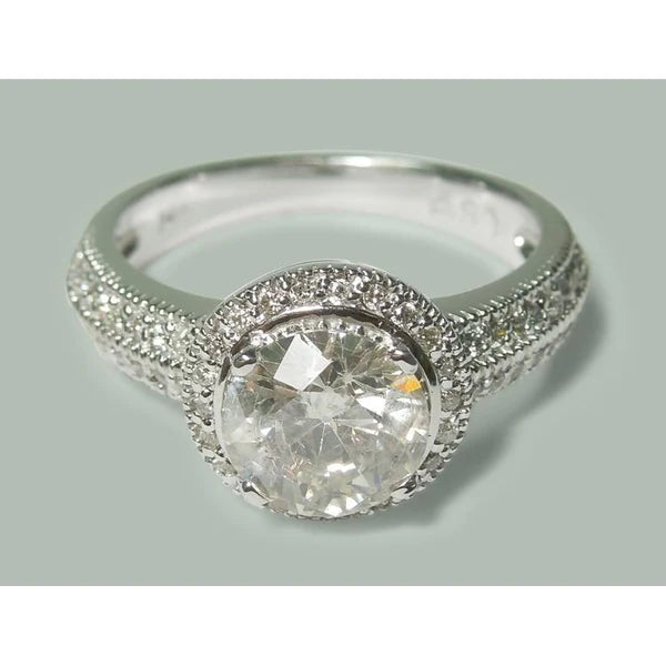 2.50 Ct Natural Diamond Anniversary Ring Antique Style Jewelry New