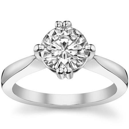 natural round diamond 2.50ct ring front view