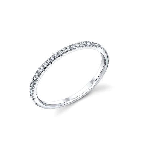 2.50 Ct Round Cut Genuine Natural Earth Mined Diamonds Eternity Band 14K White Gold