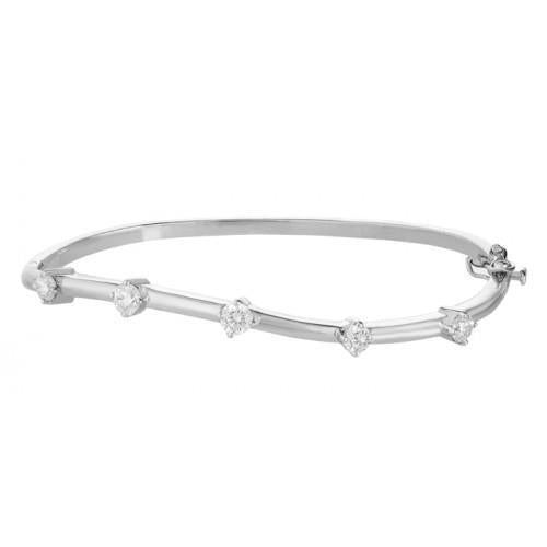 natural round diamond 2.50ct bracelet front view