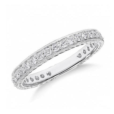2.50 Ct Round Cut Natural Diamonds Ladi Wedding Band 14K White Gold