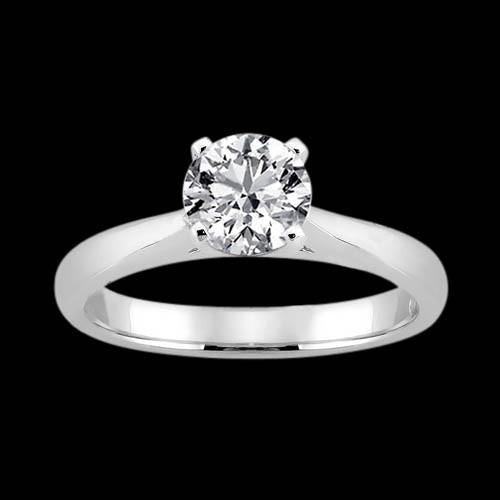 natural round diamond 2.50ct ring side angle