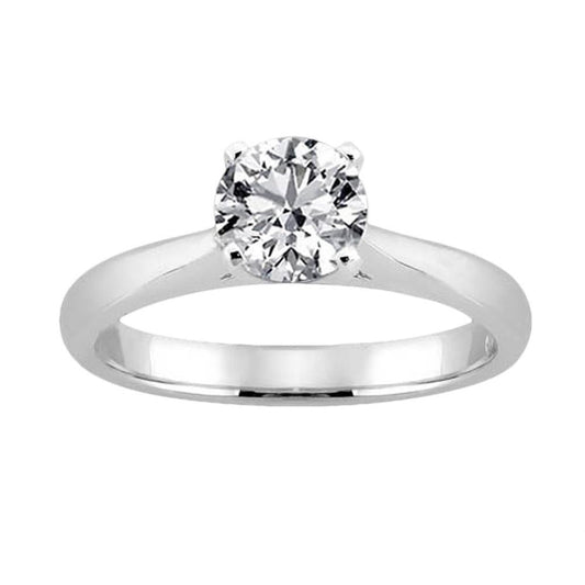 natural round diamond 2.50ct ring front view