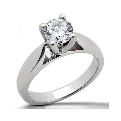 natural round diamond 2.51ct ring front view