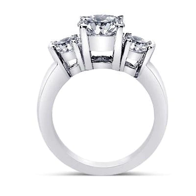 2.51 Ct. Round Real Diamonds Three Stone Anniversary Ring