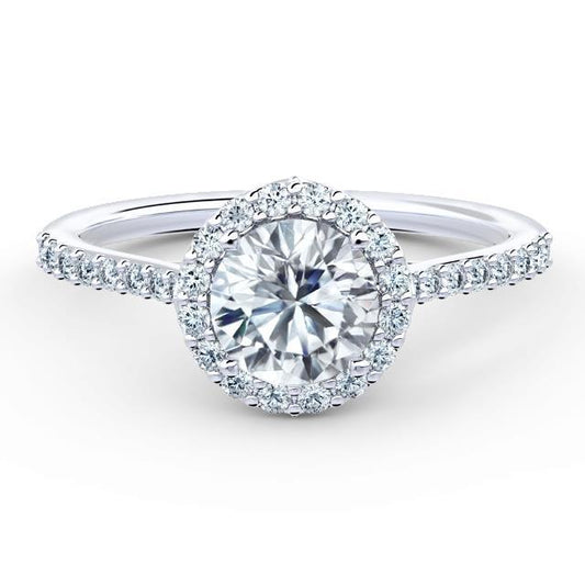 natural round diamond 2.60ct ring front view