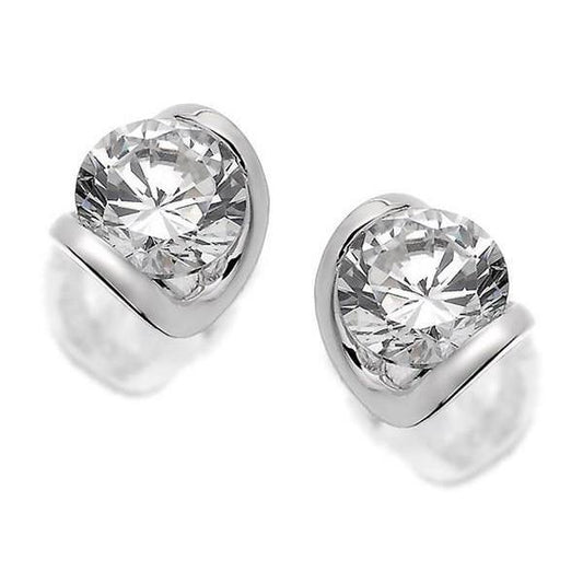 2.60 Ct F Vs1 Round Cut Real Diamonds Ladies Studs Earring White Gold 14K