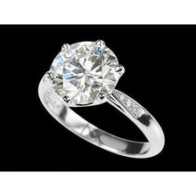 2.65 Carats Round Brilliant Natural Diamond Engagement Ring New