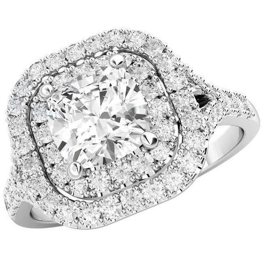 natural round diamond 2.70ct ring front view