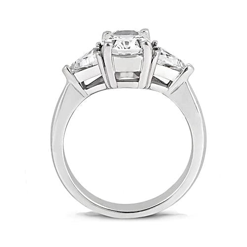 2.70 Ct. Big Real Diamonds Engagement Ring Three Stone Jewelry New