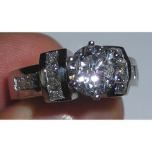 2.71 Carat Real Diamond Engagement Ring White Gold Jewelry