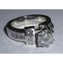 2.71 Carat Real Diamond Engagement Ring White Gold Jewelry
