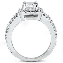 2.71 Ct. Emerald Diamond Halo Engagement Ring Split Shank Prong Setting White Gold 14K