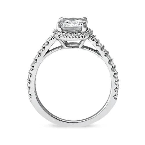 natural round diamond 2.75ct ring side angle