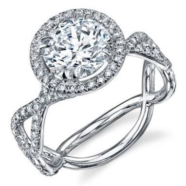 natural round diamond 2.75ct ring front view
