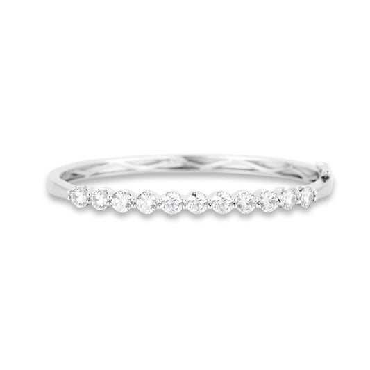 natural round diamond 2.75ct bracelet front view
