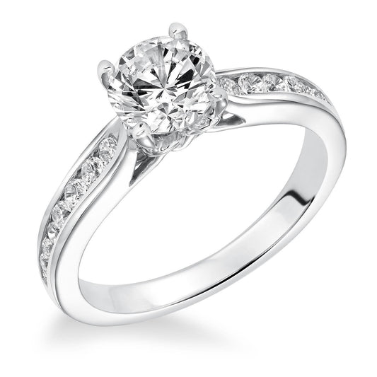 2.75 Carats Solitaire With Accent Genuine Diamonds Wedding Ring White Gold
