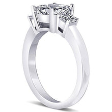 2.80 Carat Three Stone Princess Diamonds Anniversary Ring Jewelry New