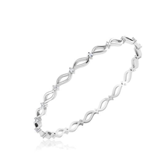 natural round diamond 2.85ct bracelet front view