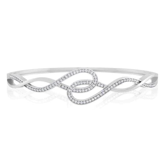 natural round diamond 2.85ct bracelet front view