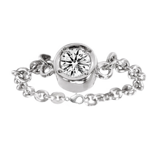 Brilliant Diamond Round Cut Tennis Bracelet in 14 Karat Rose Gold – front view