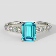 2ct Emerald-Cut Paraiba Ring